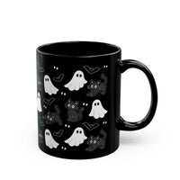 Monochrome Kawaii Halloween Pattern Halloween Mug