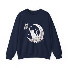 Cat And Moon Halloween Sweatshirt