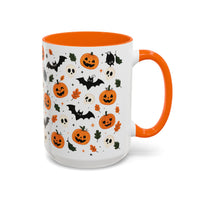 Pumpkins And Bats Halloween Mug