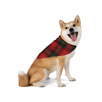 Christmas Checkerred Red Pet Bandana