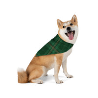 Christmas Checkerred Green Pet Bandana