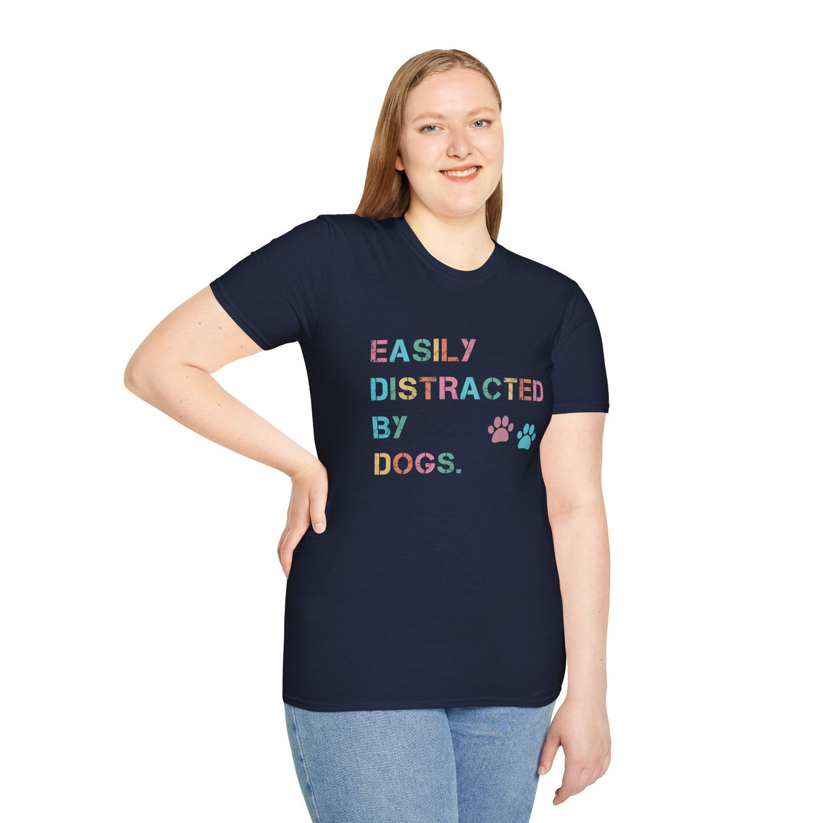 Easily Distracted by Dogs Softstyle T-shirt
