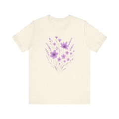 Lavender Flower Short Sleeve T-shirt