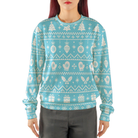 Winter Holiday Pattern Christmas Crew Neck Sweater