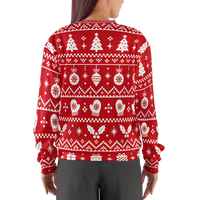 Winter Holiday Pattern Red Christmas Sweater