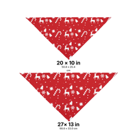 Decorative Christmas Pet Bandana Red