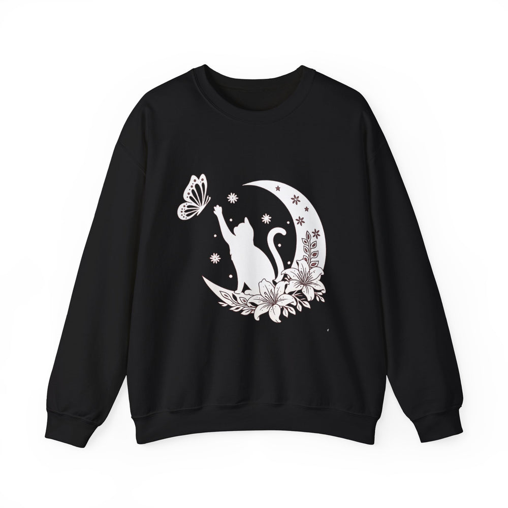 Cat And Moon Halloween Sweatshirt