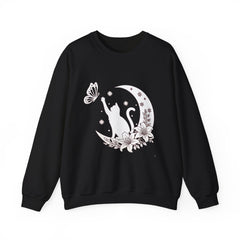 Cat And Moon Halloween Sweatshirt