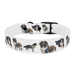 St Bernard-White Dog Collar