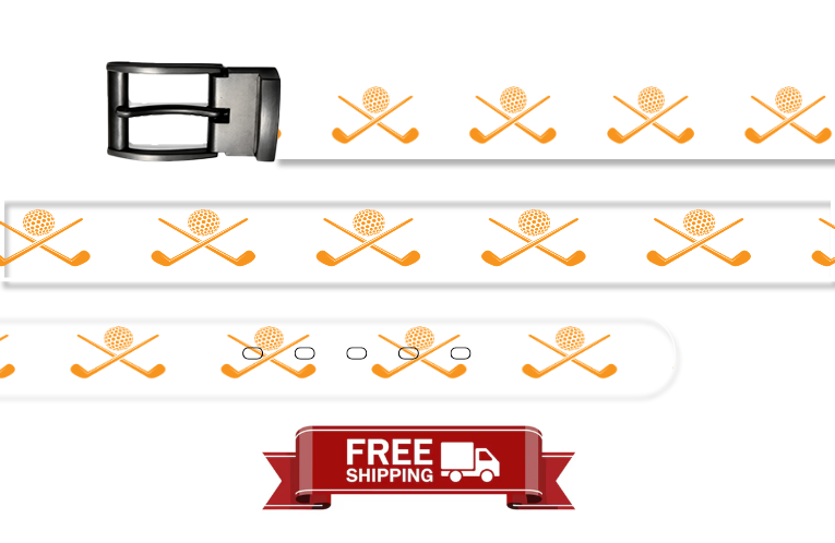 Golfer’s Crest Belt With Metal Buckle