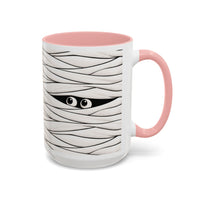Mummy Eyes White Halloween Mug