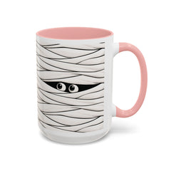Mummy Eyes White Halloween Mug