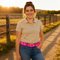 Paw hearts Belt with Metal Buckle
