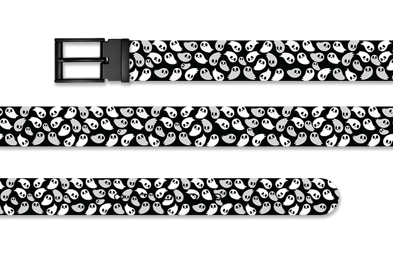 Black Haunted Spirits Halloween Belt