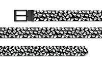 Black Haunted Spirits Halloween Belt with Metal Buckle
