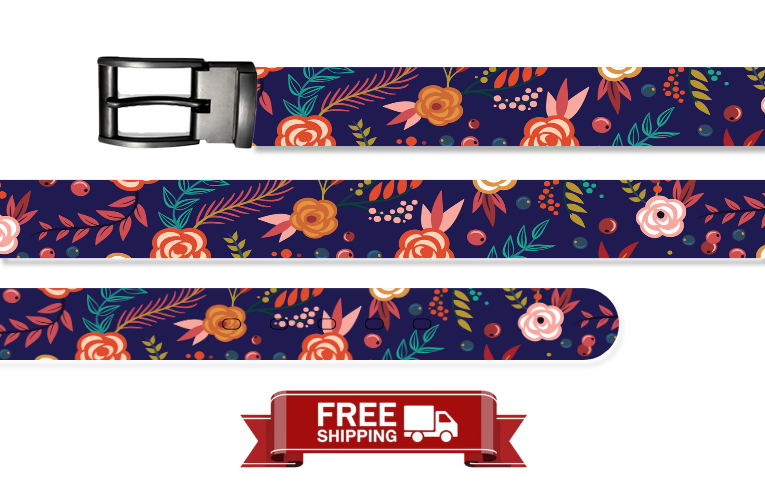 Wanderpetals Belt With Metal Buckle