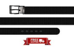 Onyx Dots Belt With Metal Buckle