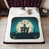 Haunted Moon Halloween Blanket