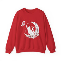 Cat And Moon Halloween Sweatshirt