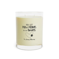 You Left Paw Prints On Your Heart Candle