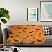 Bats And Candies Halloween Blanket