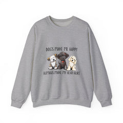 Dogs Make Me Happy Humans Make My Head Hurt Halloween Sweatshirt