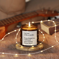 My Love Is Like A Candle Valentine's Candle