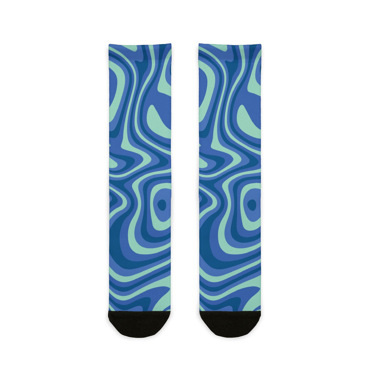 Blue Velva Waves Socks