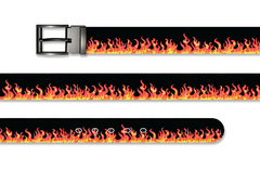 Black Wicked Fire Halloween Belts