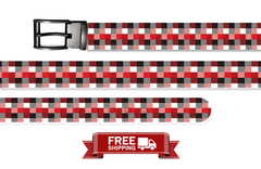 Plaid Heritage Wrap Belt With Metal Buckle