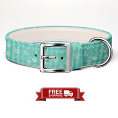 Snow Flakes Christmas Dog Collar