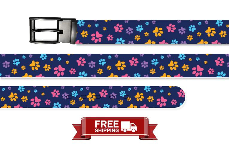 Paw Pops-Multicolor Belt With Metal Buckle