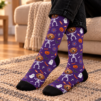 Custom Dancing Skeleton Halloween Socks