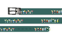 Happy Hour Wine Belt With Metal Buckle
