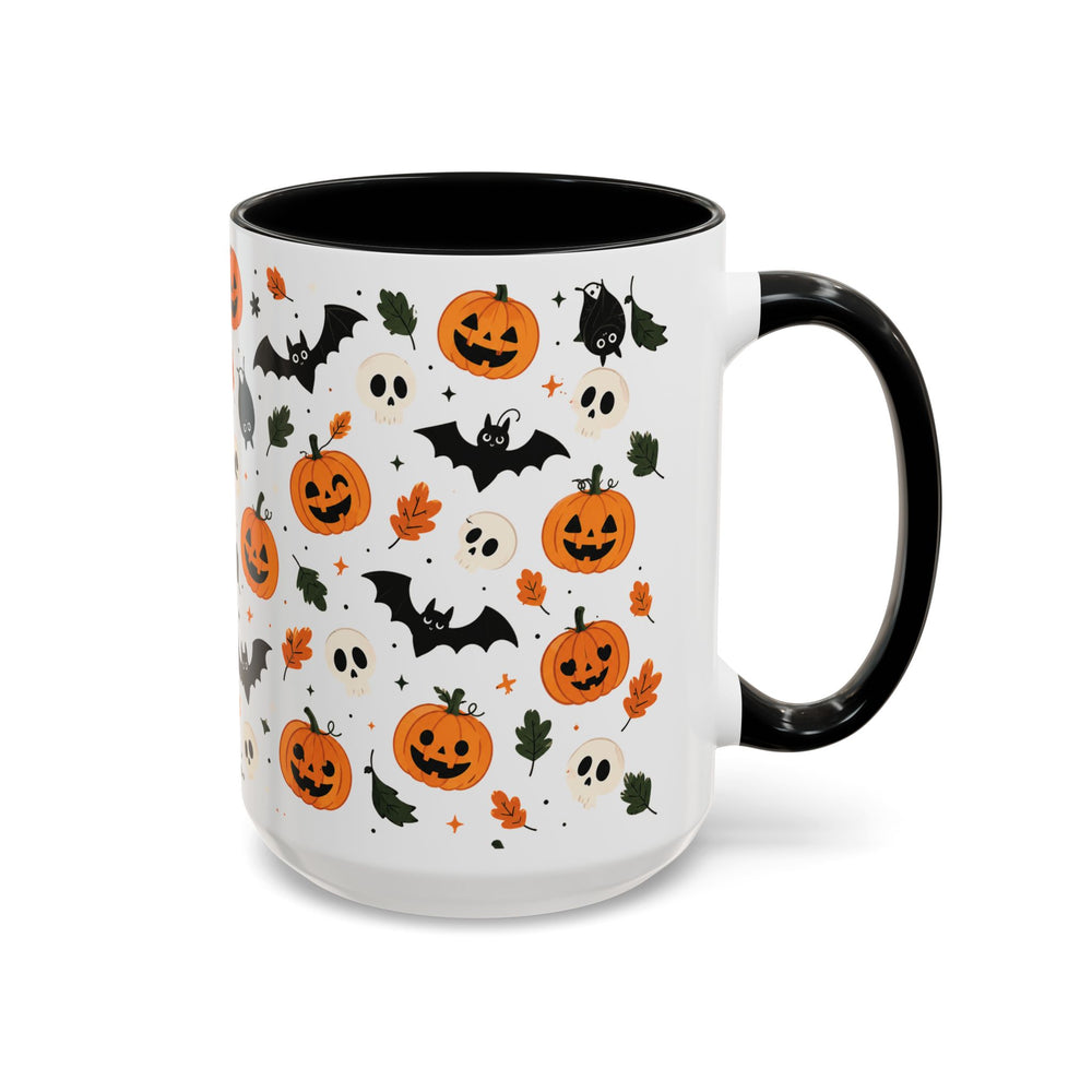 Pumpkins And Bats Halloween Mug