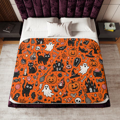 Ghost Monster Spooky Halloween Blanket