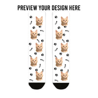 Custom Cat Face Socks.
