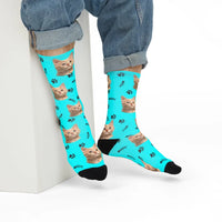 Custom Cat Face Socks.