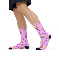 Custom Cat Face Socks.