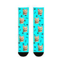 Custom Cat Face Socks.