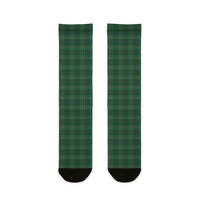 Green Plaid Tartan Comfort Christmas Socks