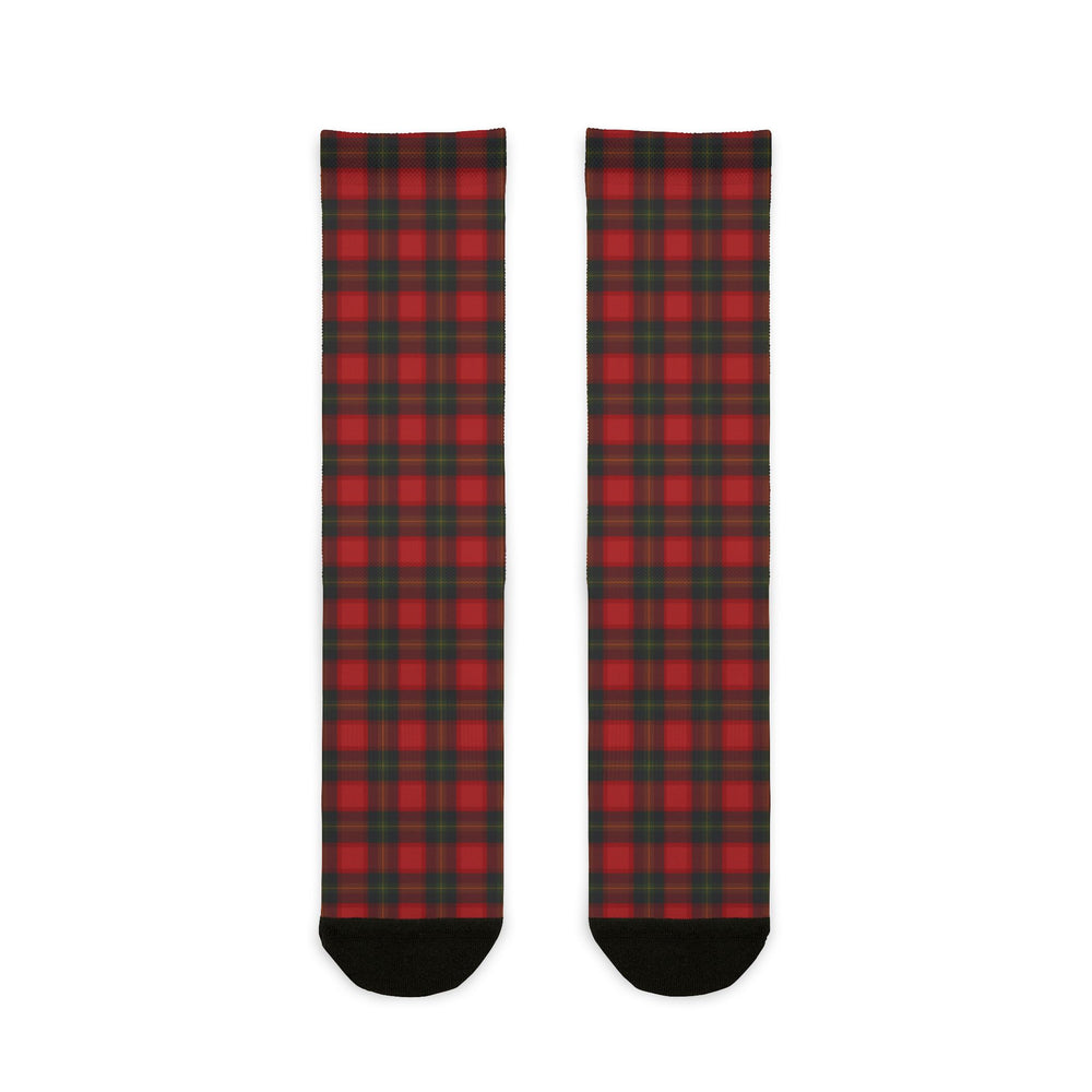 Red Plaid Tartan Comfort Christmas Socks