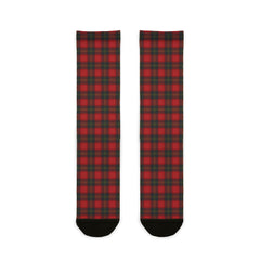 Red Plaid Tartan Comfort Christmas Socks