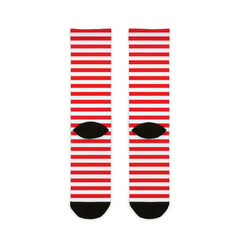 Red n White Stripes Socks
