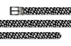 Black Midnight Skull Halloween Belt