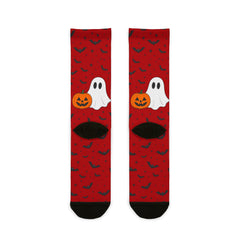 Cute Ghost And Pumpkin Halloween Socks