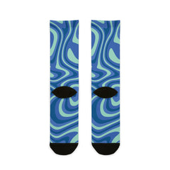 Blue Velva Waves Socks