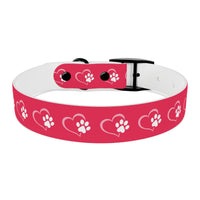 Paw Hearts-Pink Dog Collar