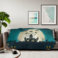 Haunted Moon Halloween Blanket