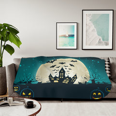 Haunted Moon Halloween Blanket